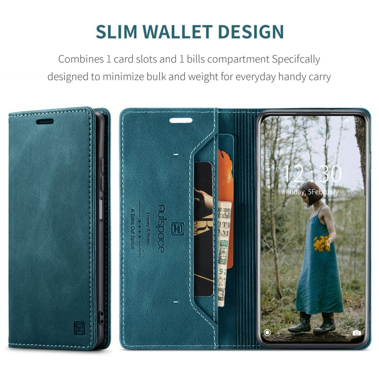 For Xiaomi 12 / 12X AutSpace A01 Retro Skin-feel Crazy Horse RFID Leather Phone Case