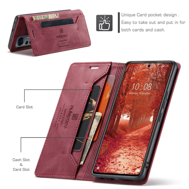 For Xiaomi 12 Lite AutSpace A01 Retro Skin-feel Crazy Horse RFID Leather Phone Case