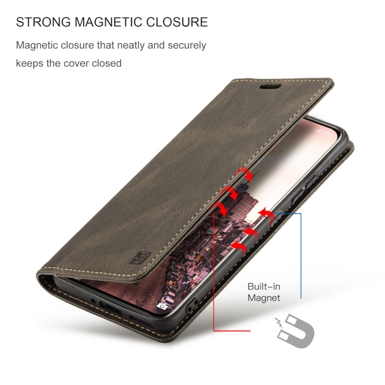 For Xiaomi 12 Pro AutSpace A01 Retro Skin-feel Crazy Horse RFID Leather Phone Case