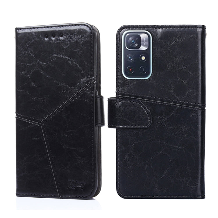 For Xiaomi Redmi Note11 5G / Poco M4 Pro 5G Geometric Stitching Horizontal Flip Leather Phone Case