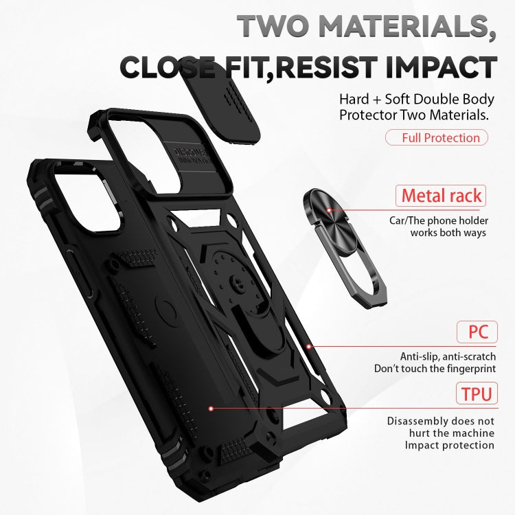 For iPhone 14 Pro Sliding Camshield Holder Phone Case