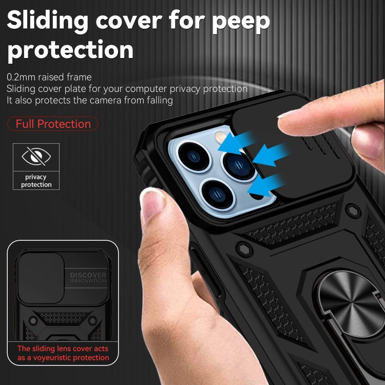 For iPhone 14 Pro Sliding Camshield Holder Phone Case