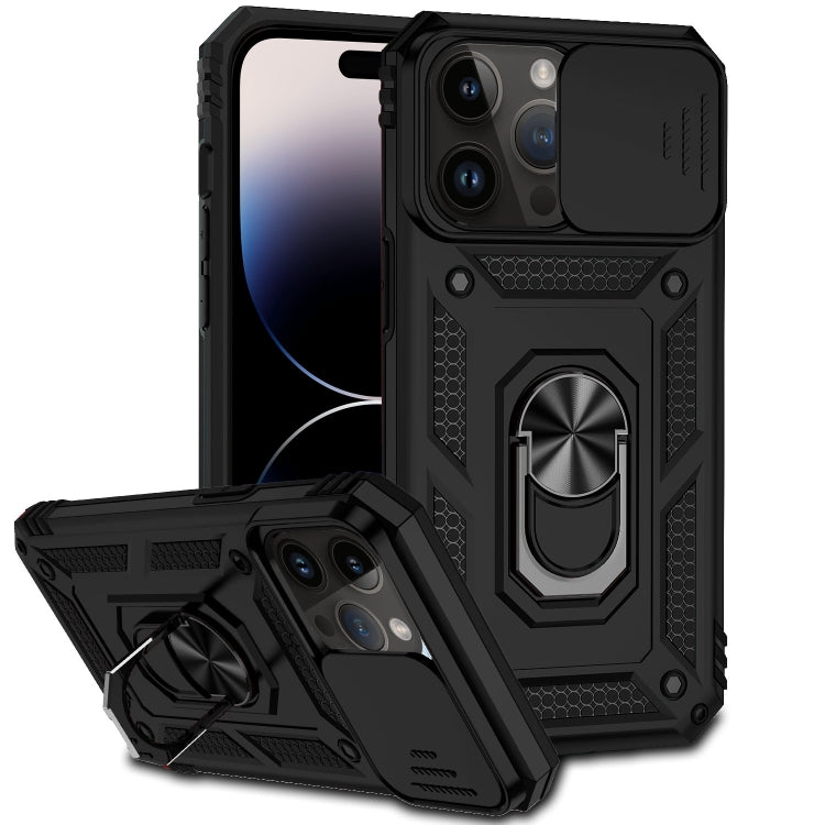For iPhone 14 Pro Max Sliding Camshield Holder Phone Case