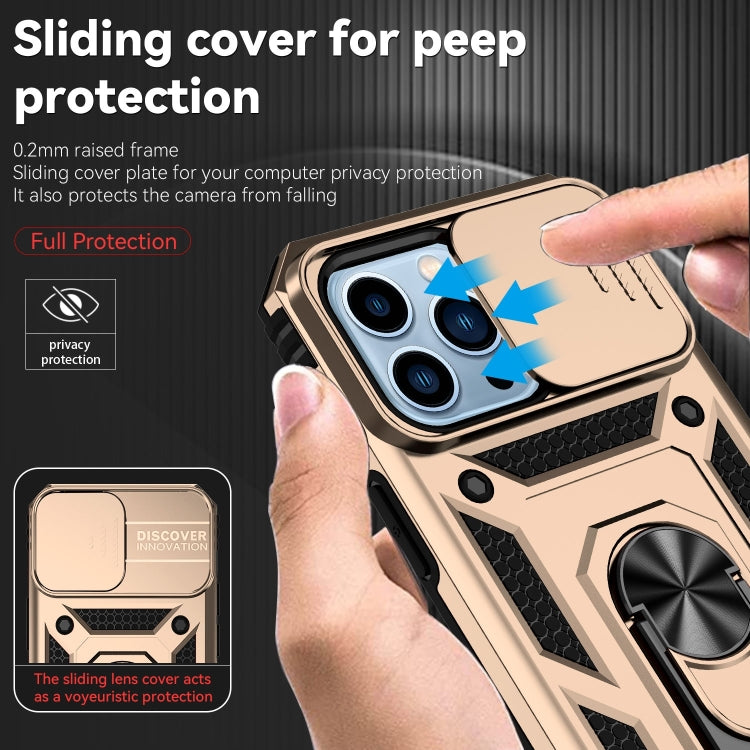 For iPhone 14 Pro Max Sliding Camshield Holder Phone Case