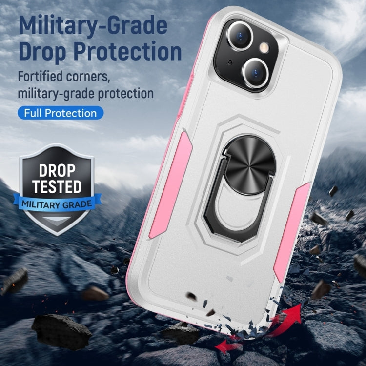 For iPhone 14 Plus Ring Kickstand Heavy Duty Shockproof Phone Case