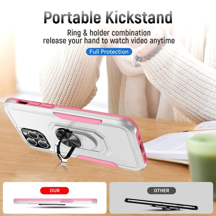 For iPhone 14 Pro Ring Kickstand Heavy Duty Shockproof Phone Case