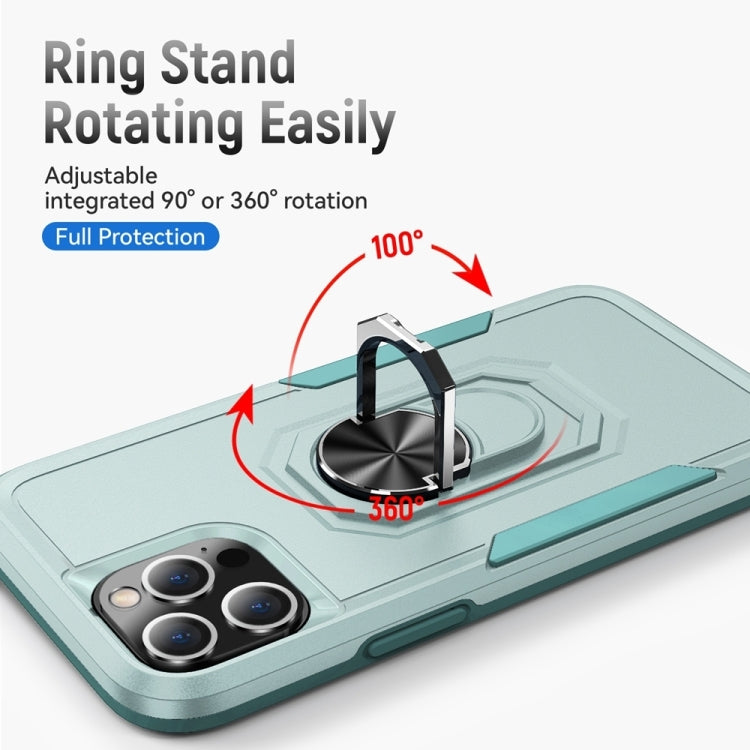 For iPhone 14 Pro Ring Kickstand Heavy Duty Shockproof Phone Case