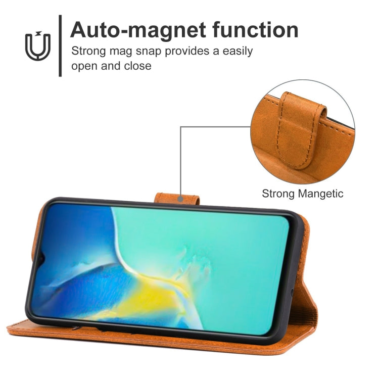 For vivo Y15s Leather Phone Case