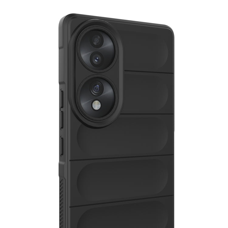 For Honor 70 5G Magic Shield TPU + Flannel Phone Case