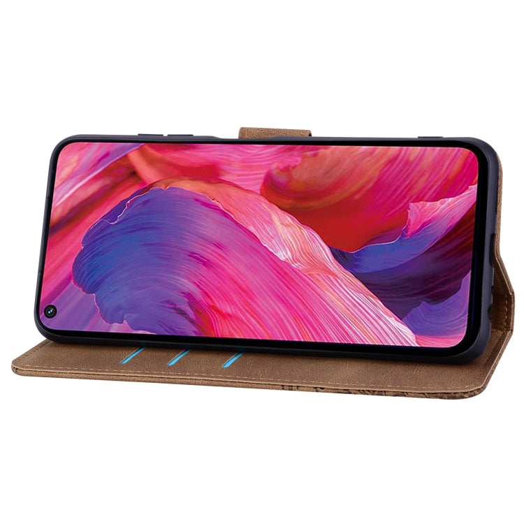 For OPPO A74 / A54 5G Geometric Mandala Embossed Leather Phone Case