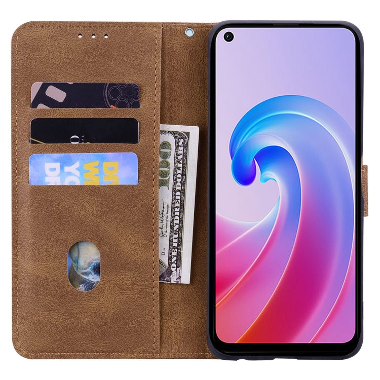 For OPPO A96 Geometric Mandala Embossed Leather Phone Case