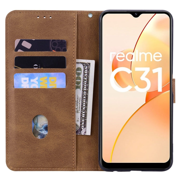 For OPPO Realme C31 Geometric Mandala Embossed Leather Phone Case