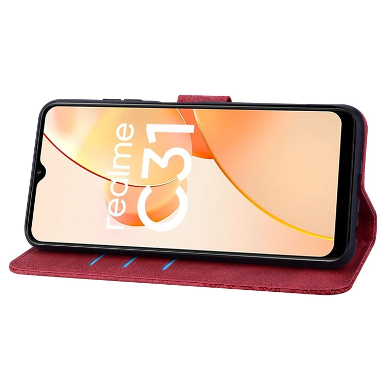 For OPPO Realme C31 Geometric Mandala Embossed Leather Phone Case