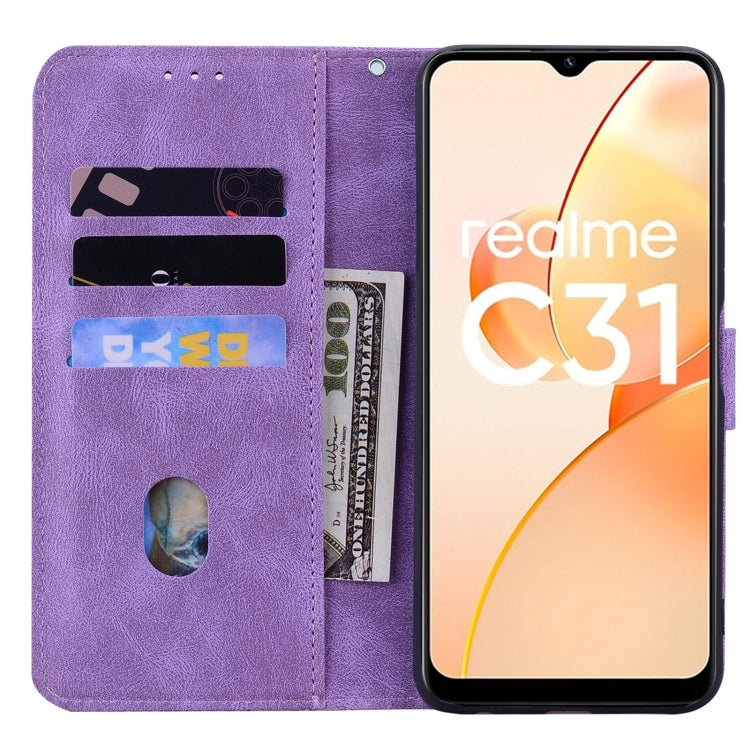 For OPPO Realme C31 Geometric Mandala Embossed Leather Phone Case