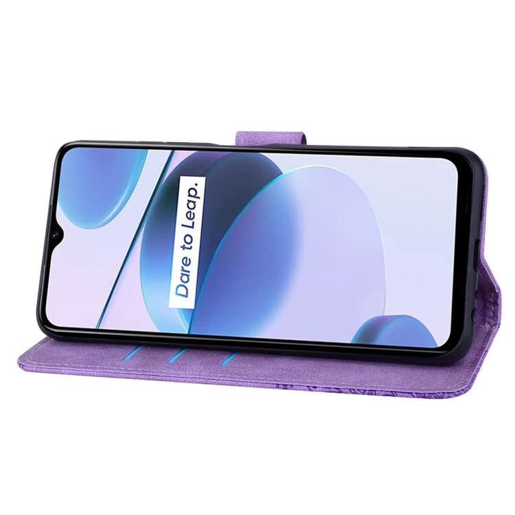 For OPPO Realme C35 Geometric Mandala Embossed Leather Phone Case