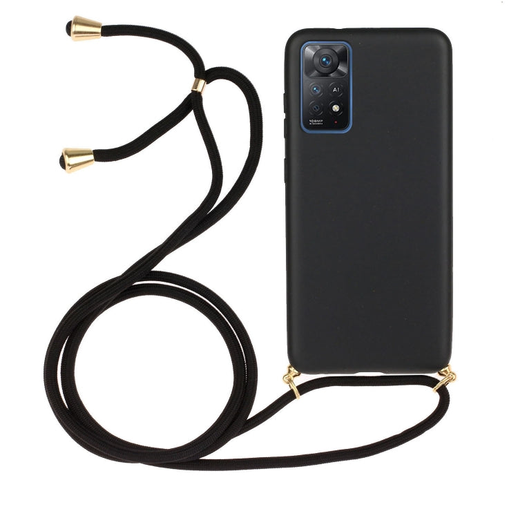 For Xiaomi Redmi Note 11 Pro International Edition Wheat Straw Material + TPU Protective Case with Lanyard