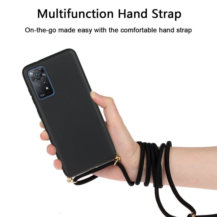 For Xiaomi Redmi Note 11 Pro International Edition Wheat Straw Material + TPU Protective Case with Lanyard