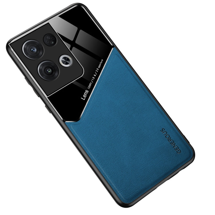 For OPPO Reno8 Pro All-inclusive Leather + Organic Glass Phone Case