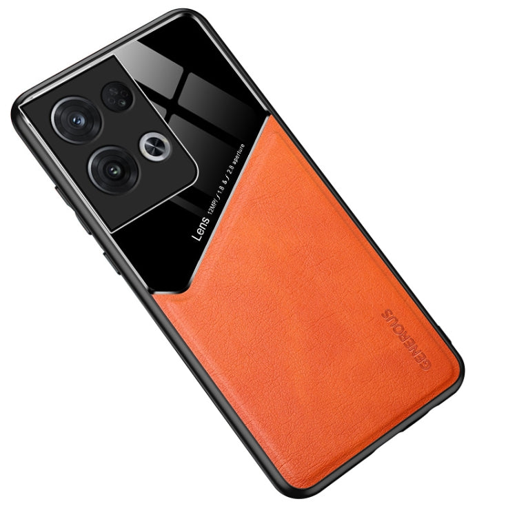 For OPPO Reno8 Pro+ All-inclusive Leather + Organic Glass Phone Case