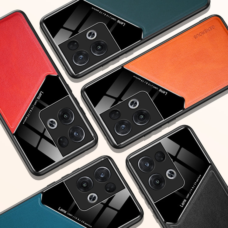 For OPPO Reno8 Pro+ All-inclusive Leather + Organic Glass Phone Case