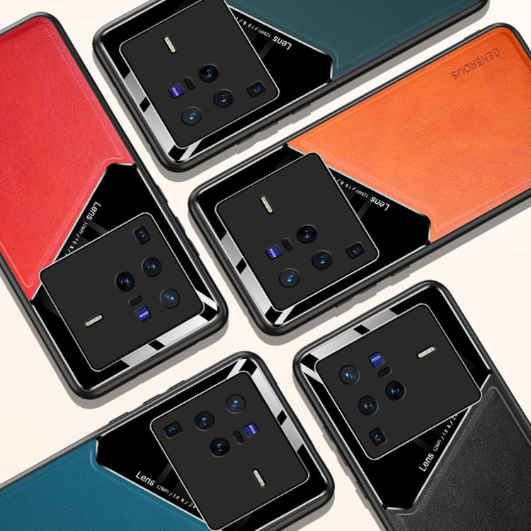 For vivo X80 Pro All-inclusive Leather + Organic Glass Phone Case