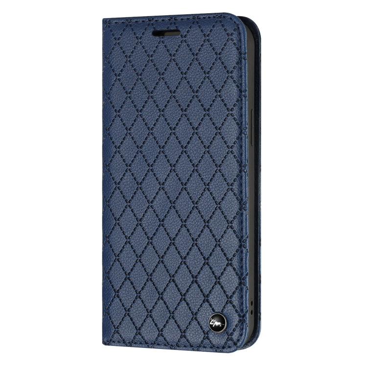 For iPhone 11 S11 RFID Diamond Lattice Flip Leather Phone Case