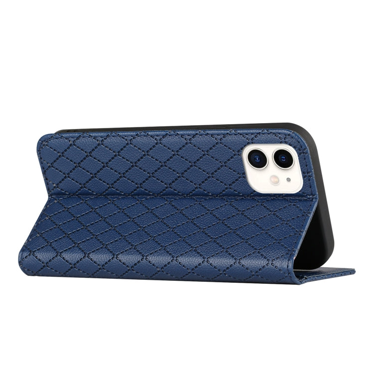 For iPhone 11 S11 RFID Diamond Lattice Flip Leather Phone Case