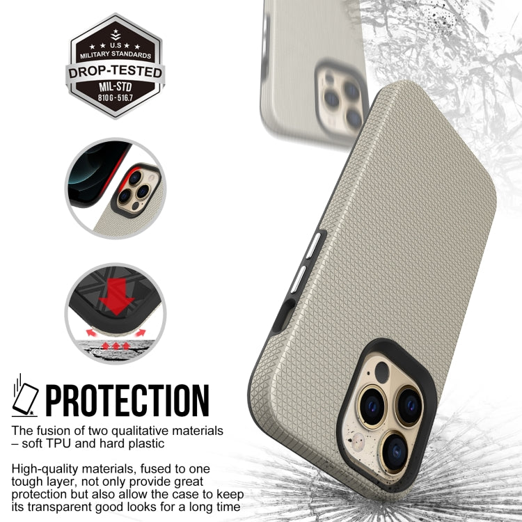 For iPhone 14 Pro Max Triangle Armor Texture Phone Case