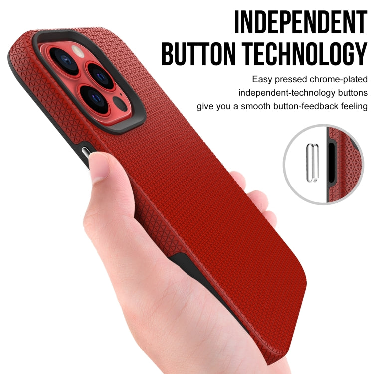 For iPhone 14 Pro Max Triangle Armor Texture Phone Case