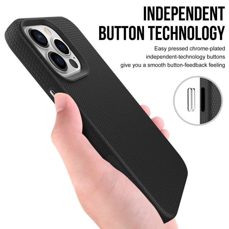 For iPhone 14 Pro Triangle Armor Texture Phone Case