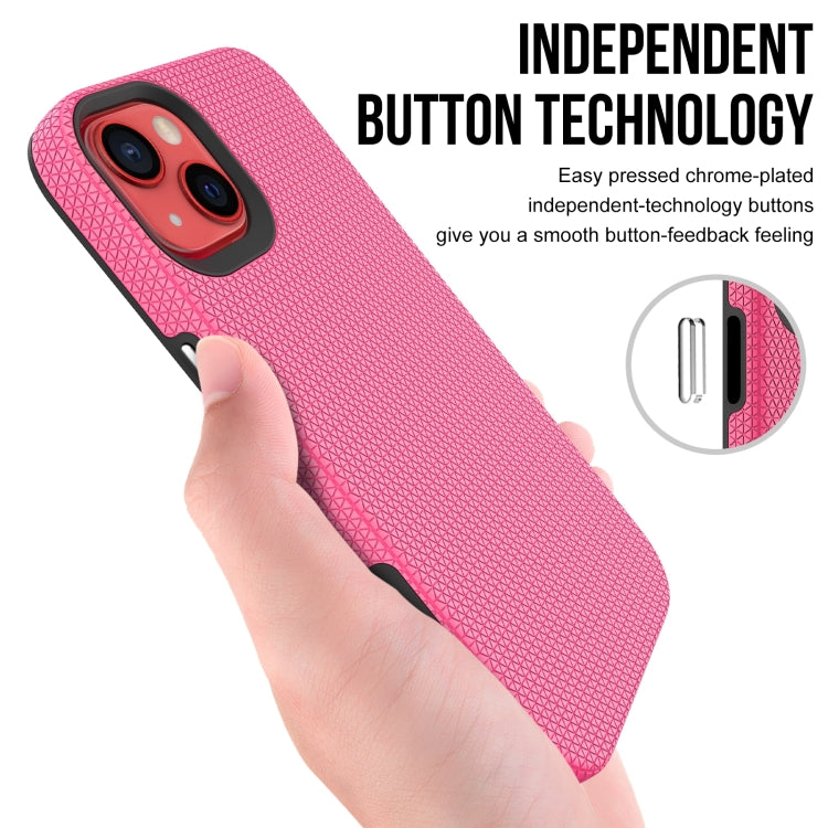 For iPhone 14 Plus Triangle Armor Texture Phone Case