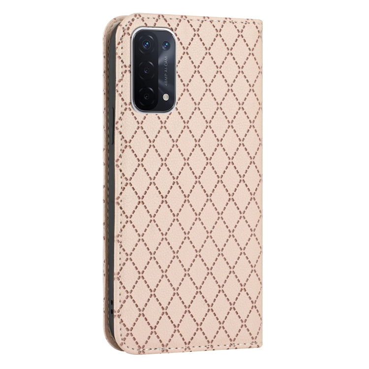 For OPPO A54 5G / A74 5G / A93 5G S11 RFID Diamond Lattice Flip Leather Phone Case