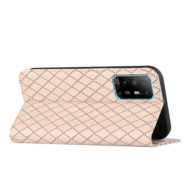 For OPPO A94 4G / A94 5G / A95 5G S11 RFID Diamond Lattice Flip Leather Phone Case