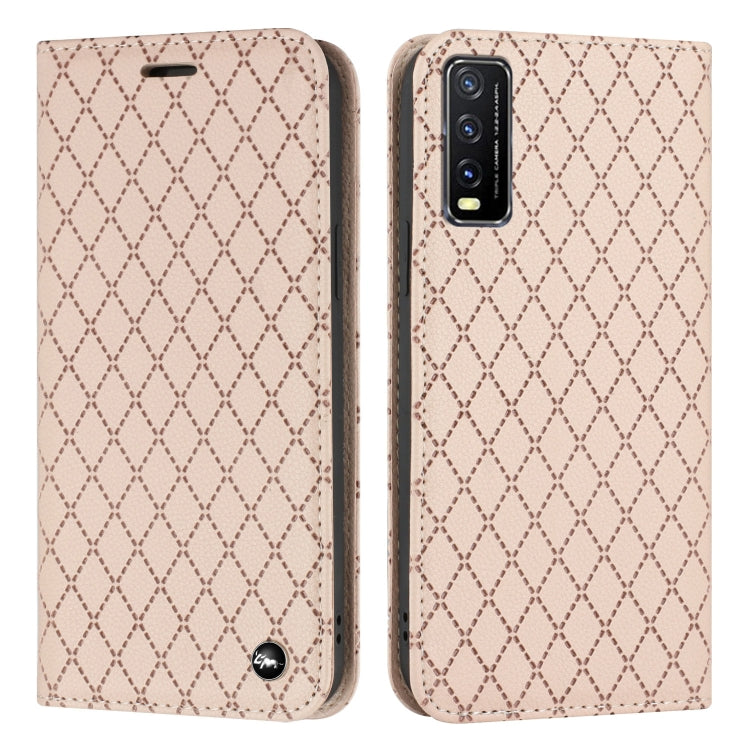 For vivo Y20 / Y20i / Y20s / Y12a S11 RFID Diamond Lattice Flip Leather Phone Case