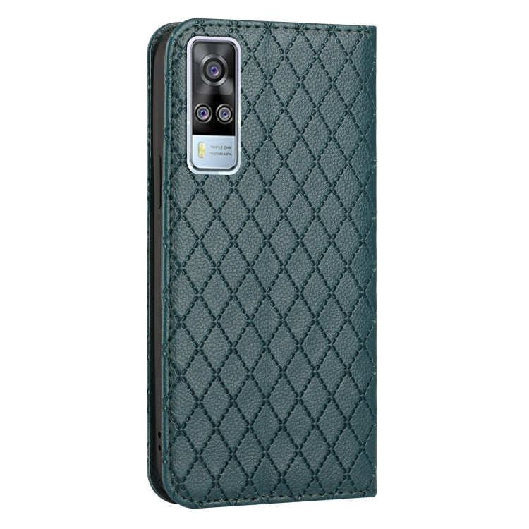 For vivo Y51s / Y51a / Y51 2020 S11 RFID Diamond Lattice Flip Leather Phone Case