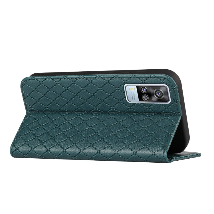For vivo Y51s / Y51a / Y51 2020 S11 RFID Diamond Lattice Flip Leather Phone Case