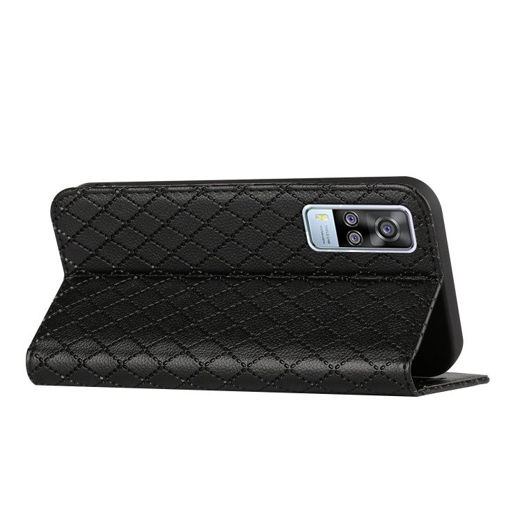 For vivo Y51s / Y51a / Y51 2020 S11 RFID Diamond Lattice Flip Leather Phone Case