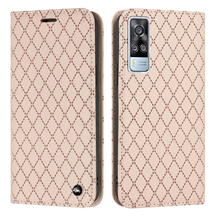For vivo Y51s / Y51a / Y51 2020 S11 RFID Diamond Lattice Flip Leather Phone Case