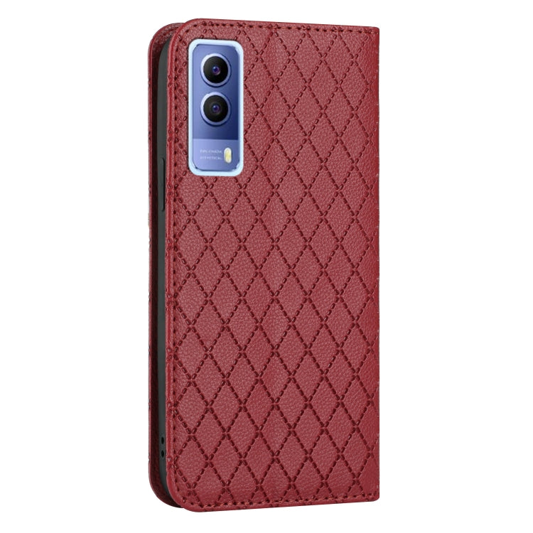 For vivo Y72 5G / Y53s / Y52 5G S11 RFID Diamond Lattice Flip Leather Phone Case
