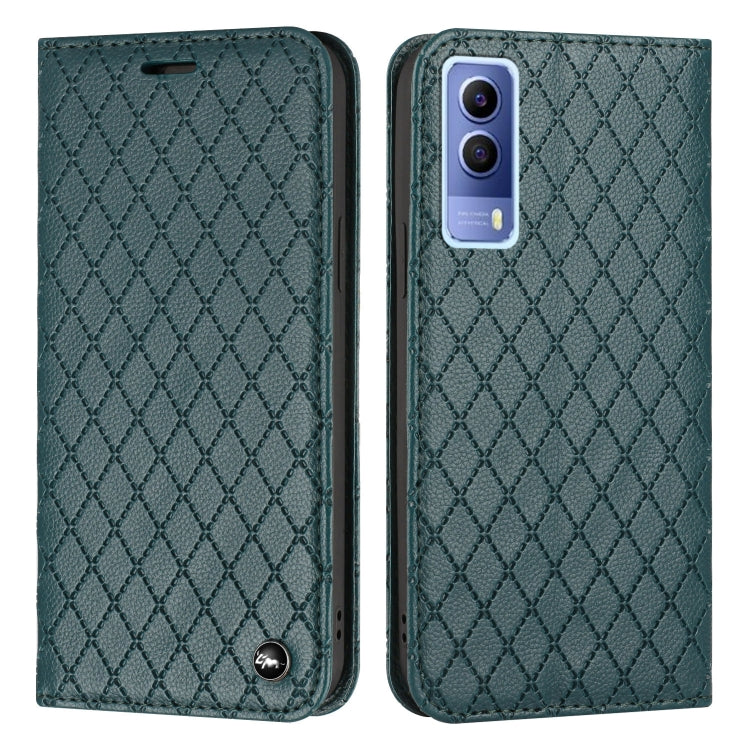 For vivo Y72 5G / Y53s / Y52 5G S11 RFID Diamond Lattice Flip Leather Phone Case