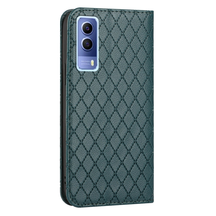For vivo Y72 5G / Y53s / Y52 5G S11 RFID Diamond Lattice Flip Leather Phone Case