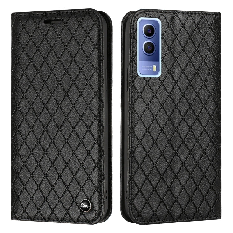 For vivo Y72 5G / Y53s / Y52 5G S11 RFID Diamond Lattice Flip Leather Phone Case