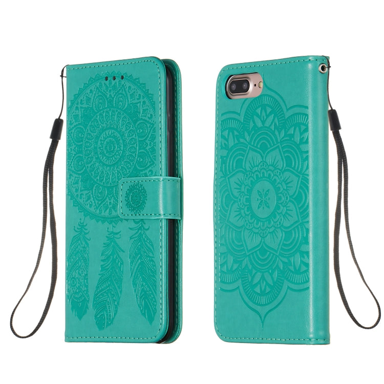 For iPhone 8 Plus / 7 Plus Dream Catcher Printing Horizontal Flip Leather Case with Holder & Card Slots & Wallet & Lanyard
