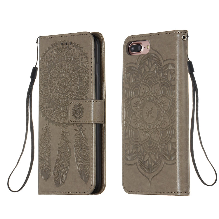For iPhone 8 Plus / 7 Plus Dream Catcher Printing Horizontal Flip Leather Case with Holder & Card Slots & Wallet & Lanyard