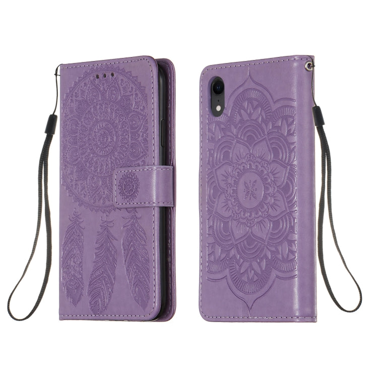 For iPhone XR Dream Catcher Printing Horizontal Flip Leather Case with Holder & Card Slots & Wallet & Lanyard