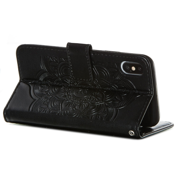 For iPhone X / XS Dream Catcher Printing Horizontal Flip Leather Case with Holder & Card Slots & Wallet & Lanyard