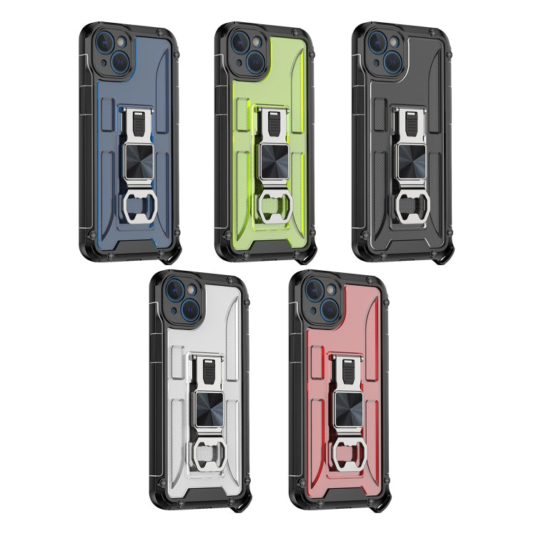 For iPhone 14 Plus PC + TPU Shockproof Protective Phone Case with Corkscrew Holder