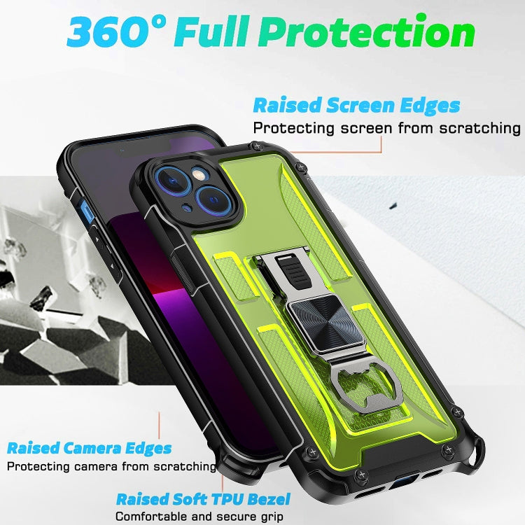 For iPhone 14 Plus PC + TPU Shockproof Protective Phone Case with Corkscrew Holder