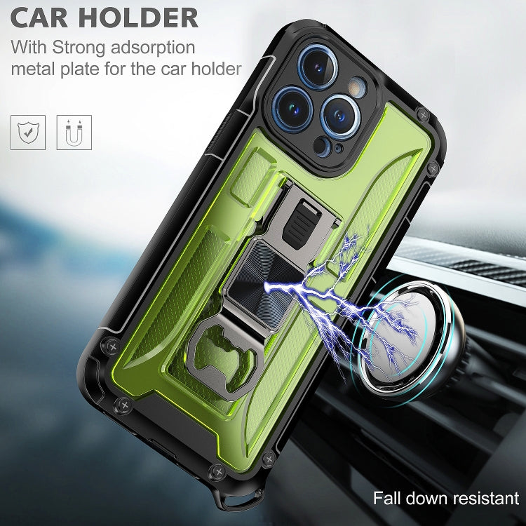 For iPhone 14 Pro PC + TPU Shockproof Protective Phone Case with Corkscrew Holder