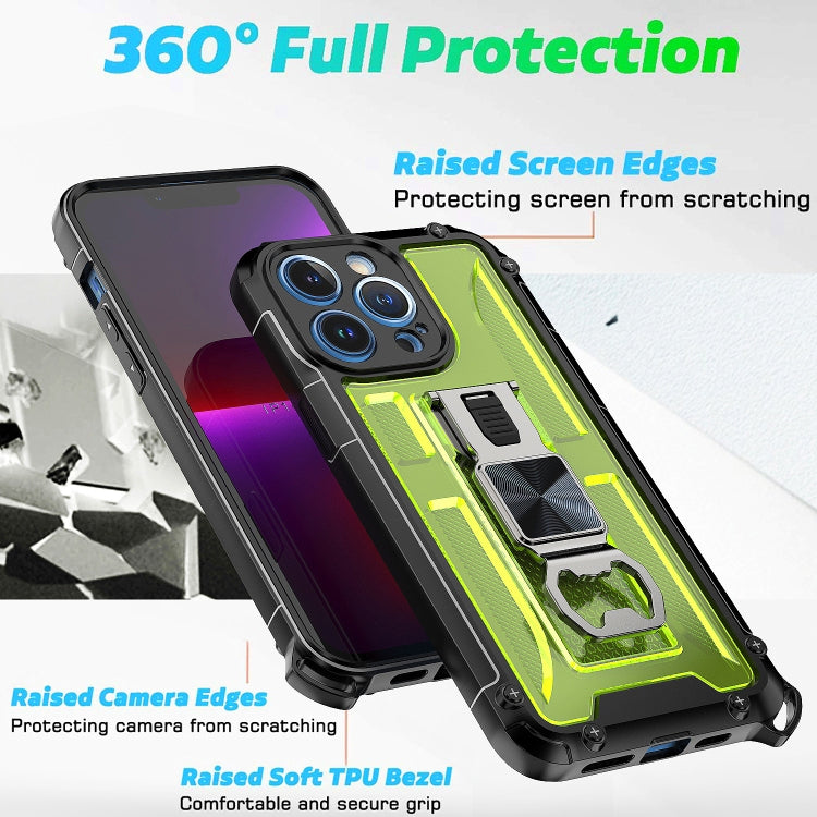 For iPhone 14 Pro Max PC + TPU Shockproof Protective Phone Case with Corkscrew Holder